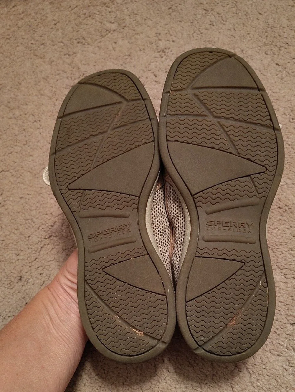 Sperry Kids Light Beige/Taupe Boat Shoes